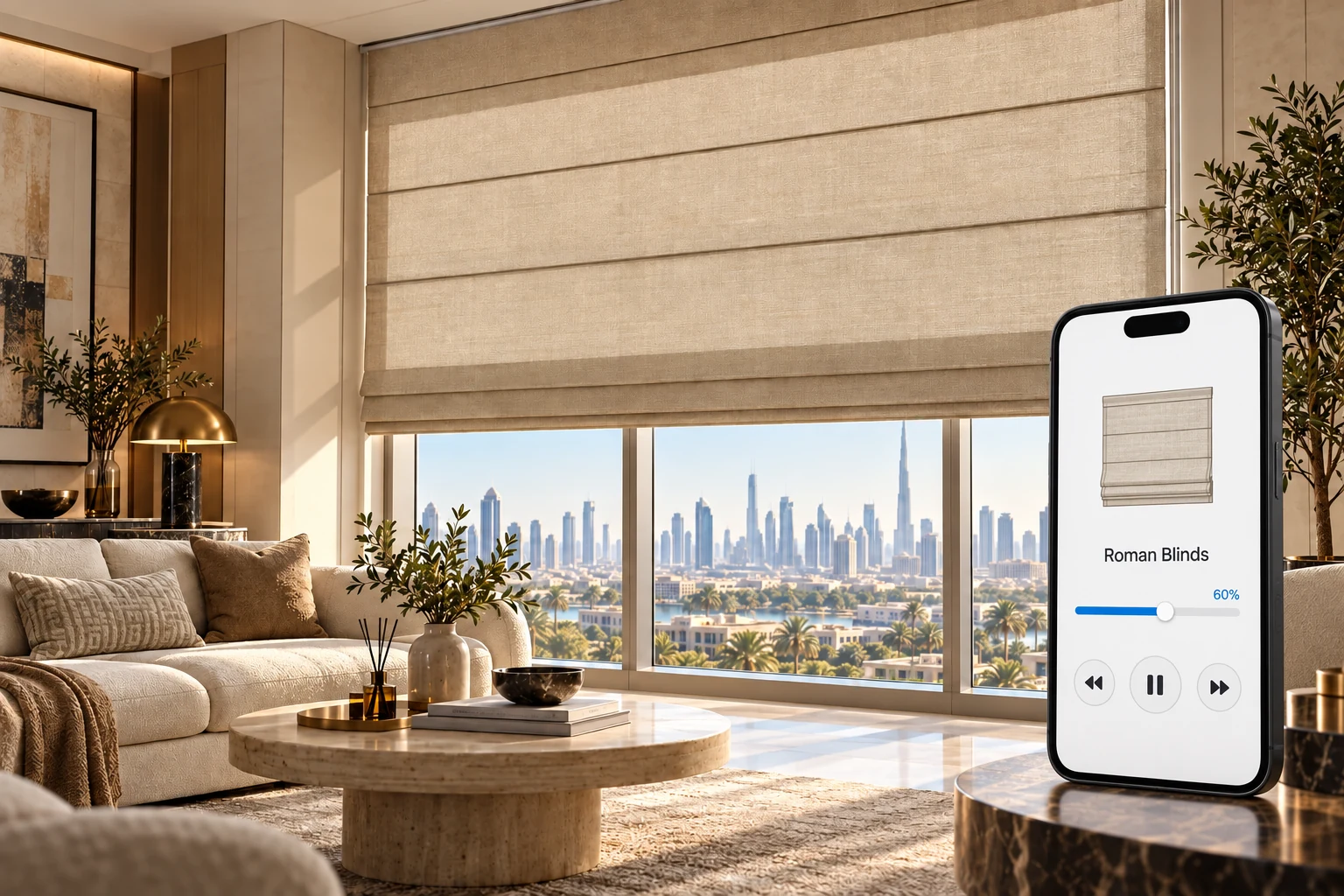 Interior inspiration: Motorized Roman Blinds